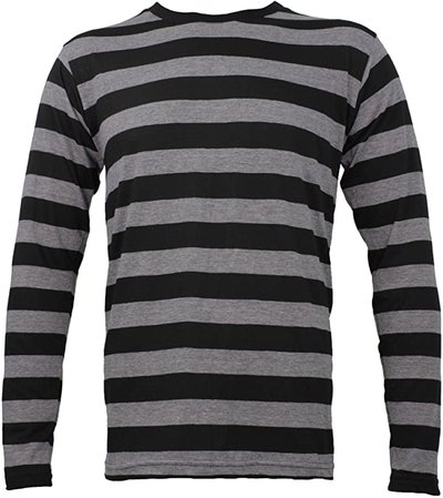Largemouth Striped Long Sleeve Shirt Black Stone Grey (Small): Amazon.ca: Clothing & Accessories