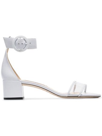 Jimmy Choo Jaimie 40 leather and PVC sandals £495 - Buy Online - Mobile Friendly, Fast Delivery