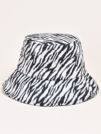 zebra print hat