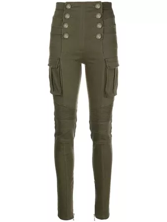 Balmain High Waisted Double Breasted Trousers