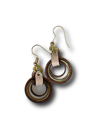 gold wood hoop earrings jewelry