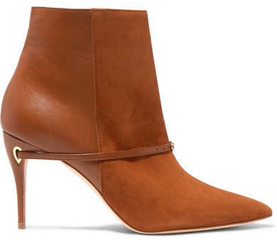 Nicolò 85 Suede And Leather Ankle Boots - Tan