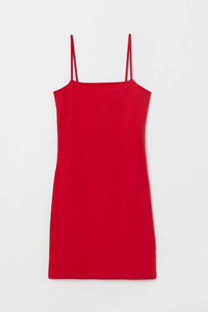 Fitted Dress - Red