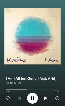 i am (all but gone) by koethe on Spotify