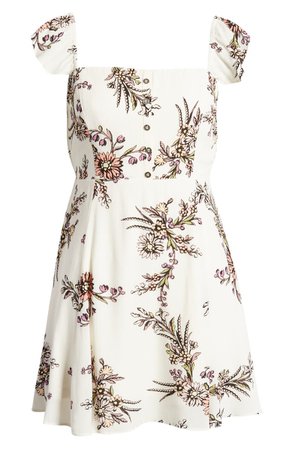Lulus One Sweet Day Floral Print Gauze Minidress | Nordstrom