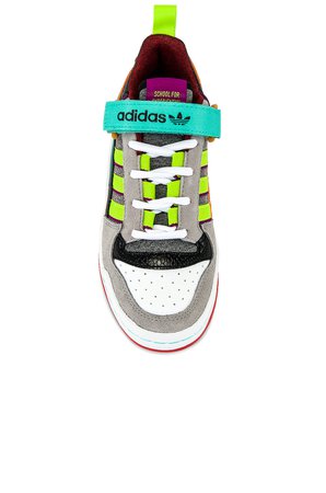 adidas Originals Forum Low Sneaker in Sonic Fuchsia, Pink Tint, & Acid Mint | REVOLVE