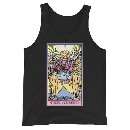 Gemini Pastel Tarot Tank Top a Perfect Gift or Witchy | Etsy