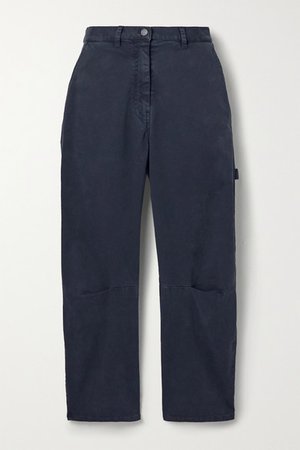 Carpenter Cotton-blend Twill Tapered Pants - Navy