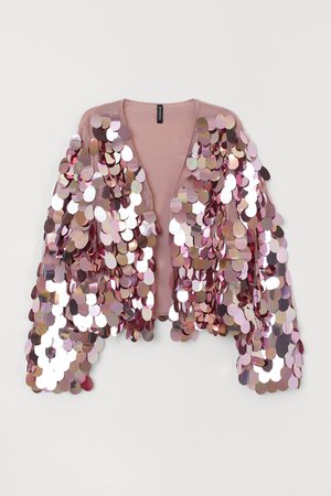 H&M Sequined Jacket - Pink - Ladies