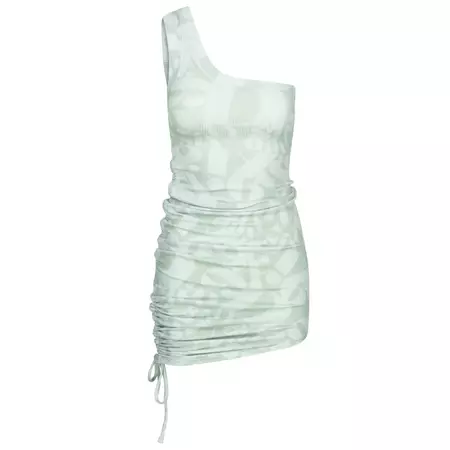 Avia Ruched Mini Dress - Green | DAY 6 | Wolf & Badger