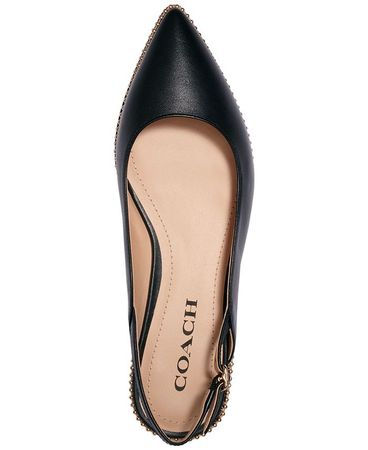 COACH Women's Vae Studded Slingback Flats & Reviews - Flats & Loafers - Shoes - Macy's