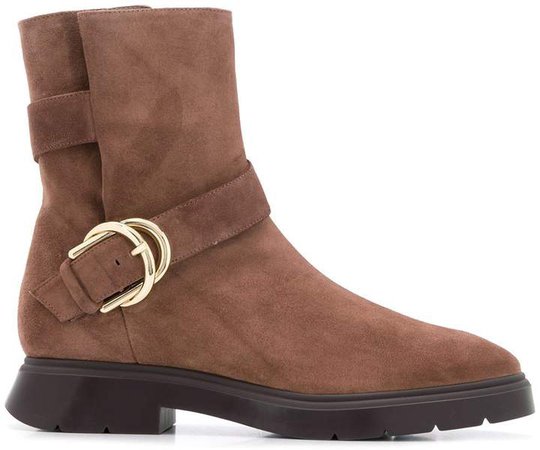 Brenna buckled ankle boots