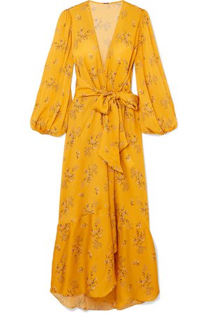 Johanna Ortiz | Exotic Pitaya floral-print silk-satin wrap dress | NET-A-PORTER.COM