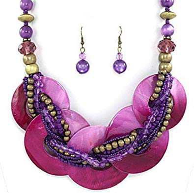 purple abalone necklace and earrings sets - Google Search