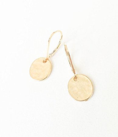 small gold disc earrings - Google Search