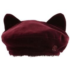 Maison Michel velvet beret with cat ears