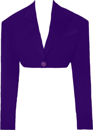 purple crop blazer