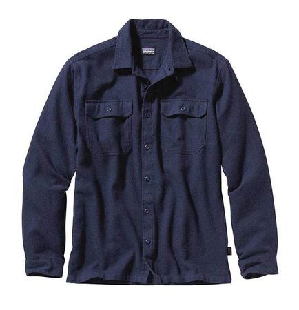 Shop Patagonia Men's L/S Fjord Flannel Shirt in Navy Blue – Benny's Boardroom