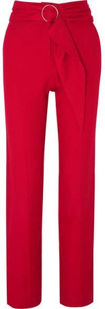 Lado Bokuchava - Cotton-twill Straight-leg Pants - Red