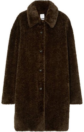 Deveaux - Oversized Faux Fur Coat - Brown