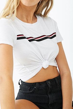Striped Ribbed Tee | Forever 21
