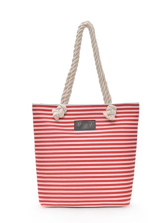 Striped Detail Shopper Bag