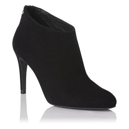 Emily Black Suede Ankle Boots | Shoes | L.K.Bennett