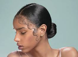 sleek middle part ponytail natural hair - Google Search