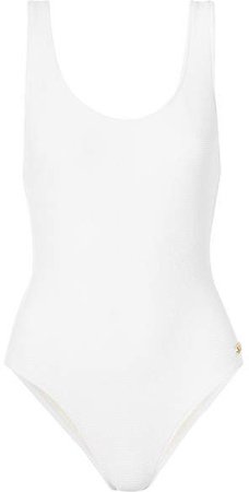 The Anne-marie Stretch-terry Swimsuit - White