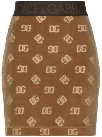 Dolce & Gabbana monogram-jacquard Mini Skirt - Farfetch