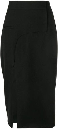 slit front pencil skirt
