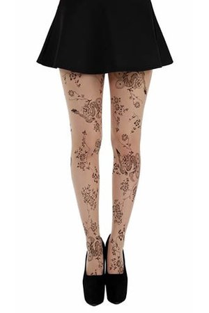 Floral Tattoo Tights | Gothic Accessories & Gifts | Tights