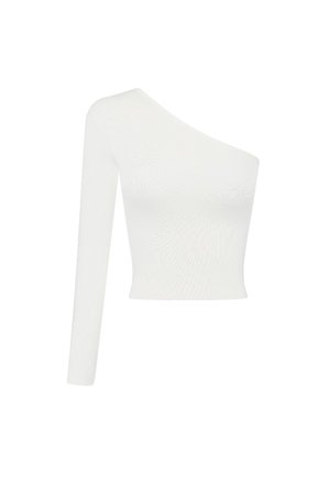 White Goddess Knit Top | One Shoulder Tops | SHEIKE Shop Online