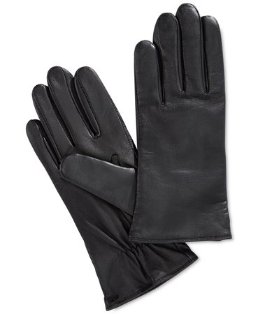 Charter Club Cashmere Lined Leather Tech Gloves