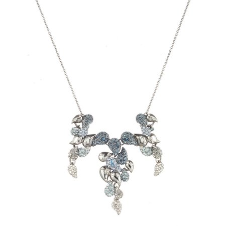 Crystal Encrusted Ombre Paisley Articulated Bib Necklace - Gunmetal | ALEXIS BITTAR