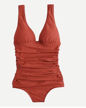 J Crew ruched one piece swimsuit