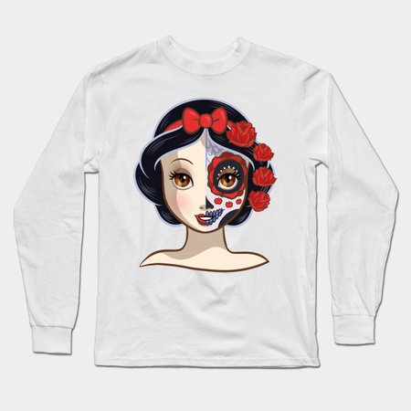 Sugar Skull Series: Snow White Long Sleeve T-Shirt