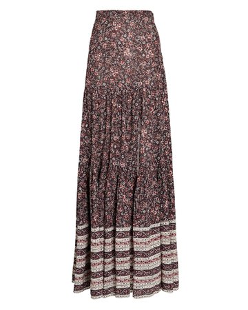 Veronica Beard Serence Tiered Floral Maxi Skirt | INTERMIX®