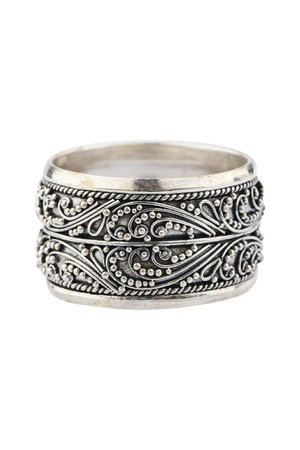 Double Band Balinese Silver Ring | Jewellery | ISHKA
