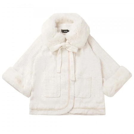 fluffy white coat