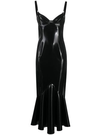 Shop Saint Laurent peplum-hem sleeveless dress with Express Delivery - FARFETCH