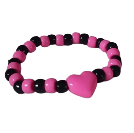 pink/black Kandi bracelet @nessakrueger poshmark