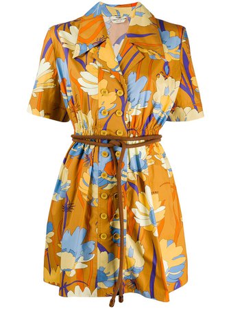 Fendi Floral-Print Dress Ss20