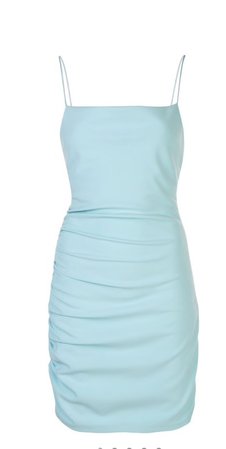 midi light blue tight dress with straps