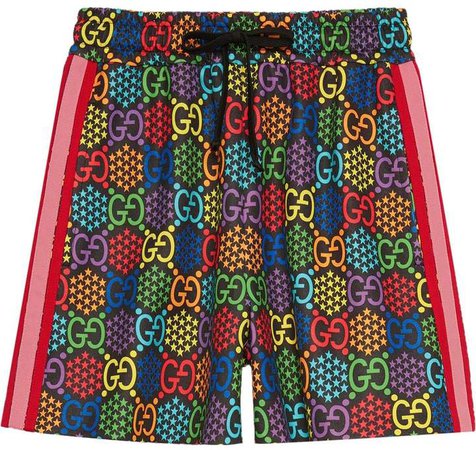 GG Psychedelic print shorts