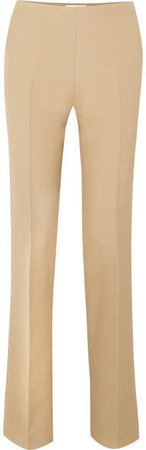Ladan Wool And Silk-blend Straight-leg Pants - Beige
