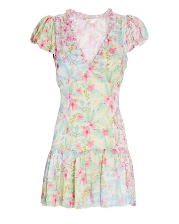 LoveShackFancy Russ Floral Mini Dress | INTERMIX®