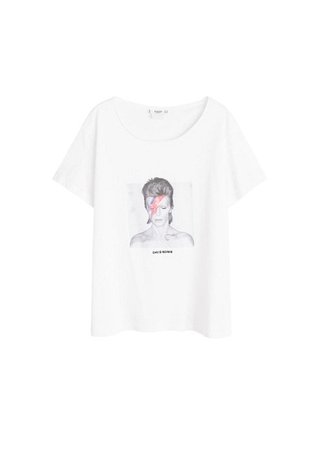 Violeta BY MANGO Printed picture cotton t-shirt