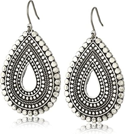 Lucky Brand "Blue Moon" Trial Tear Drop Earrings: Clothing, Shoes & Jewelry