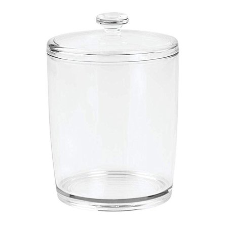 Amazon.com : mDesign Tall Plastic Pet Storage Canister Jar with Lid - Holds Cat/Kitten Food, Treats, Toys, Medical, Dental and Grooming Supplies - Medium - 3 Pack - Clear : Pet Supplies